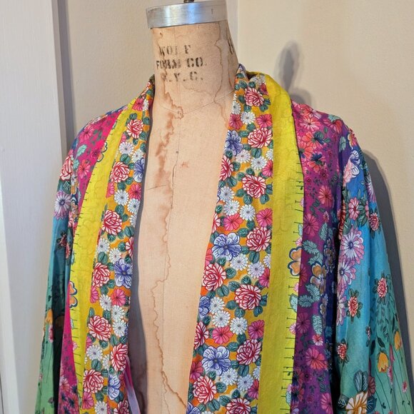 Johnny Was 100% Silk Anastasia Kimono Reversible M - Picture 9 of 16
